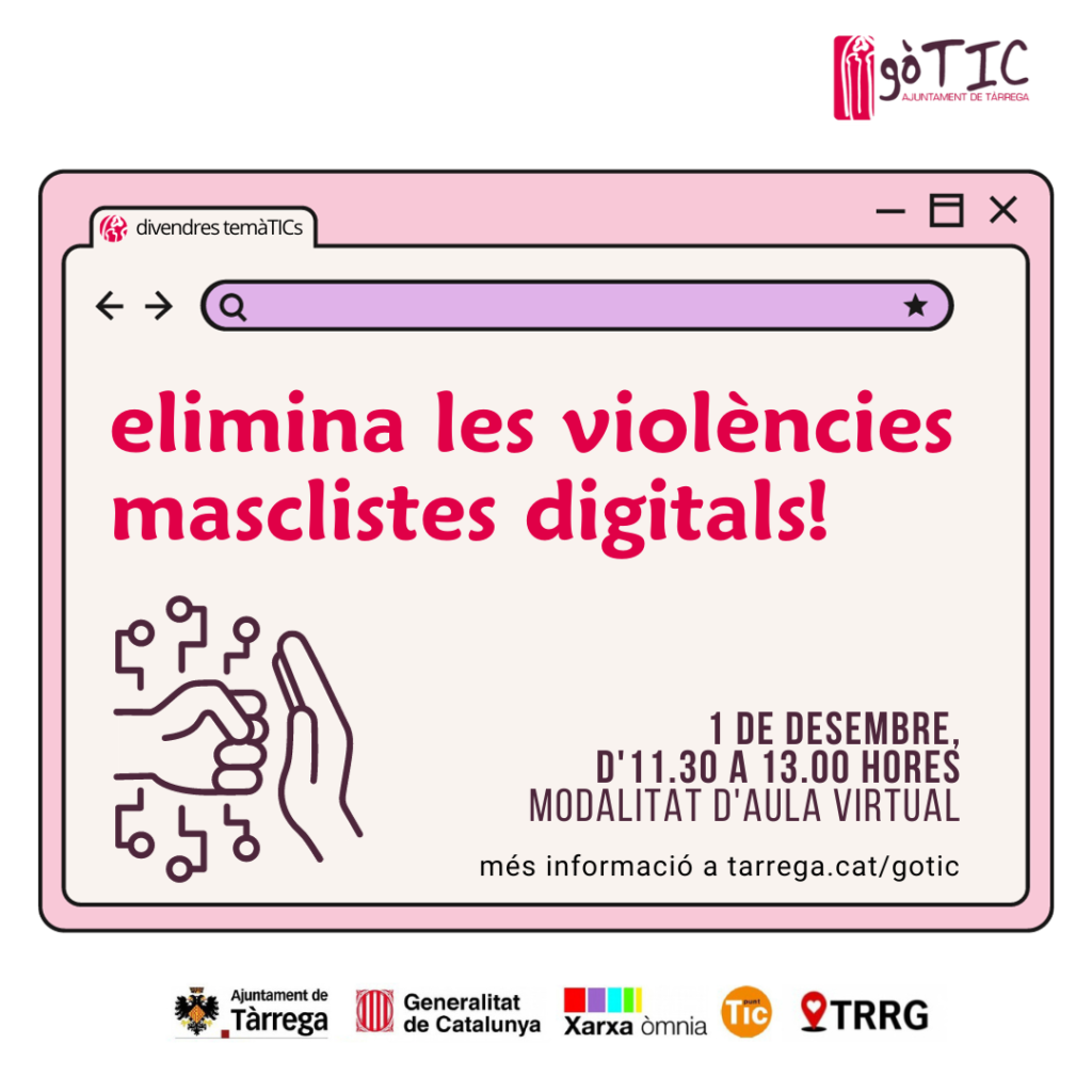 divendres temàTIC: elimina les violències masclistes digitals!